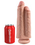 King Cock 9 in. Two Cocks One Hole - Flesh